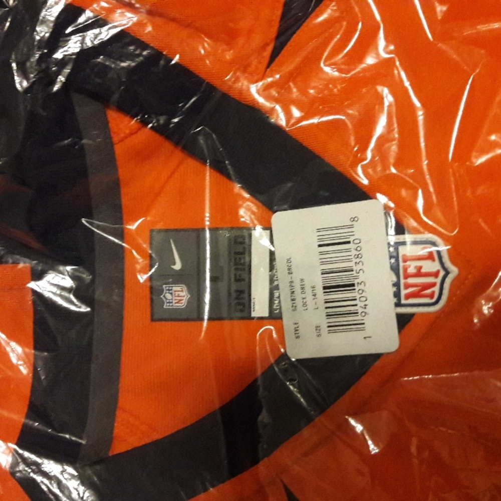 Russell Wilson 3 Denver Broncos Nike Youth Game Jersey - Orange L 14/16 - Picture 4 of 4